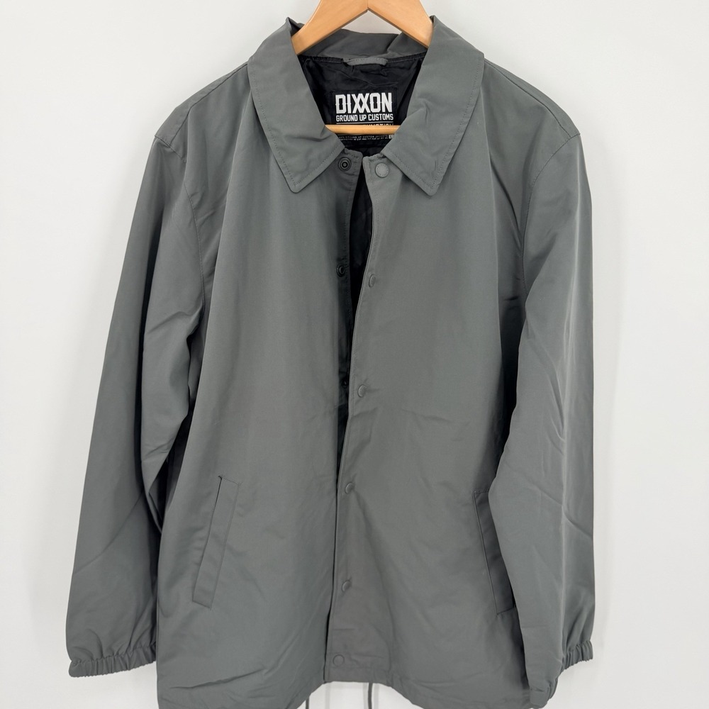 DIXXON‎ Flannel Co Gray Ground Up Customs Sz L  Snap Button Lightweight Lined